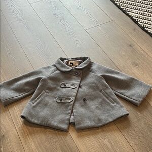 Janie and Jack Collection Gray Peacoat with Bow Buttons Size 2T